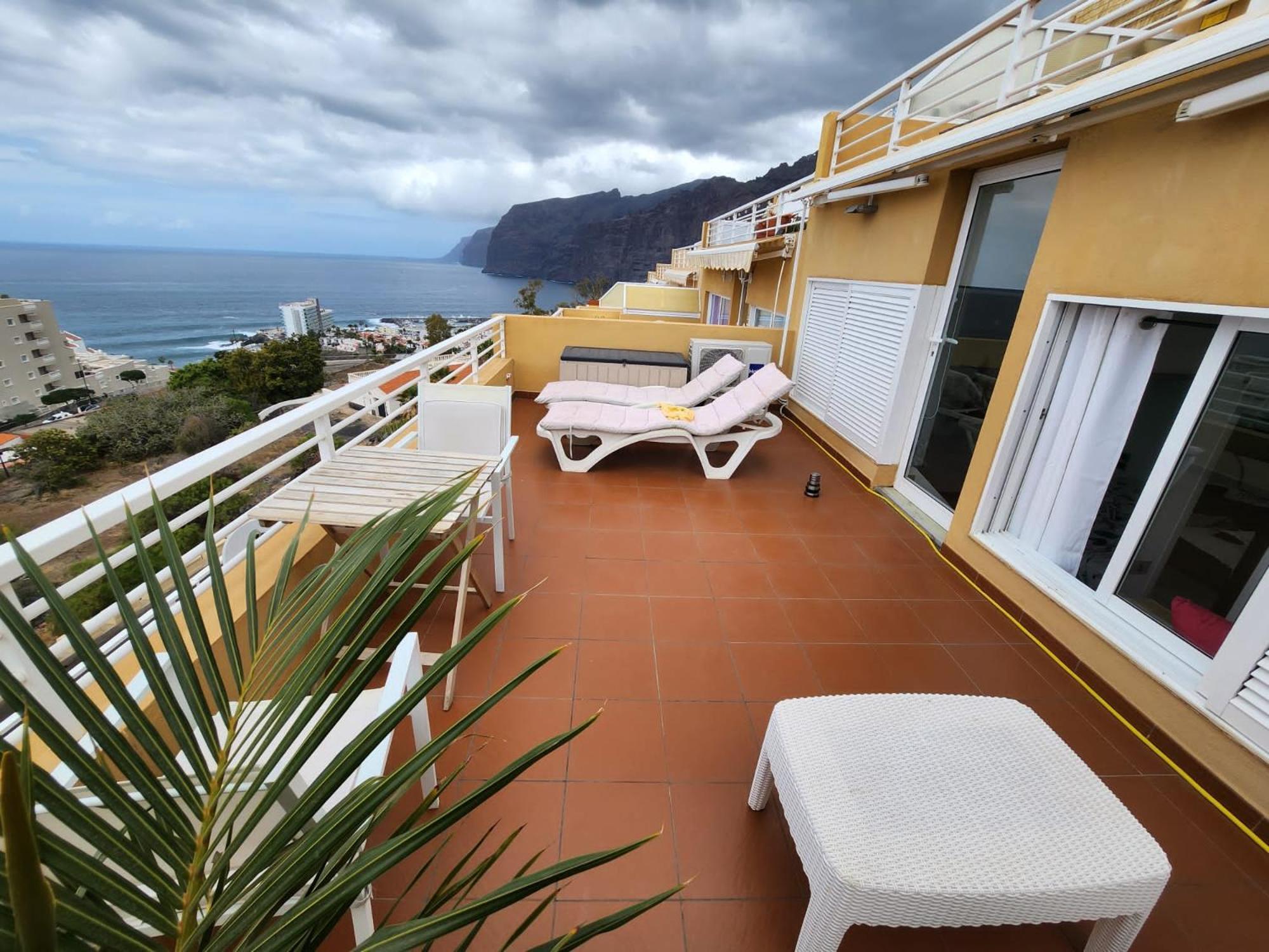 Ferienwohnung Los Gigantes,Huge Terrace,Sea View,Air Conditioning Puerto de Santiago  Exterior foto